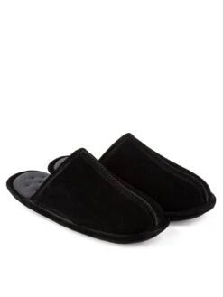 TOTES Isotoner Suede Mule - Black