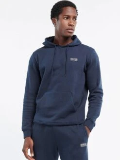 Barbour International Small Logo Overhead Hoodie - Navy