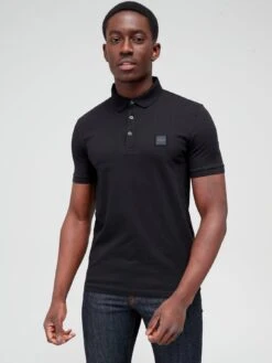 BOSS Passenger Slim Fit Polo Shirt-Black