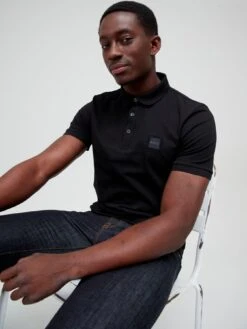 BOSS Passenger Slim Fit Polo Shirt-Black -Barbou Clothing Shop TTQ9N SQ4 0000000004 BLACK MDd