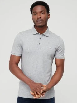 BOSS Passenger Slim Fit Polo Shirt-Light/Pastel Grey