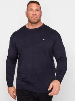 BadRhino Crew Neck Knit Top - Navy