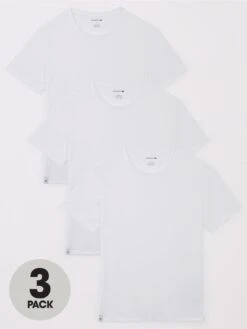 Lacoste 3 Pack T-shirts - White