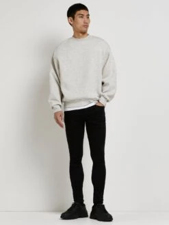 River Island Crow Spray On Skinny Jeans - Black -Barbou Clothing Shop U4E7G SQ3 0000000004 BLACK MDo