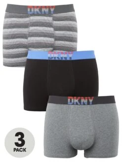DKNY Hinton Trunks (3 Pack) - Black/Grey