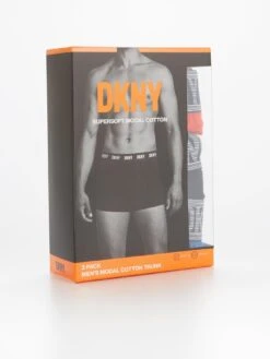 DKNY Beckley Modal Cotton Trunks (3 Pack) - Red/Black/Blue -Barbou Clothing Shop UEAGV SQ4 0000000805 RED BLACK BLUE SLd1