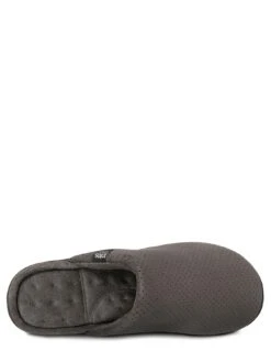 TOTES Mens Airtex Suedette Mule Slippers With 360 Comfort & Pillowstep - Grey -Barbou Clothing Shop UHHKV SQ4 0000000005 GREY SLt