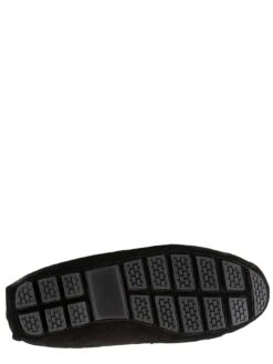 TOTES Mens Real Suede Moccasin Slippers - Black -Barbou Clothing Shop UHHT3 SQ5 0000000004 BLACK SLu