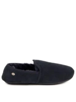 Just Sheepskin Mens Garrick Full Back Sheepskin Slipper - Navy