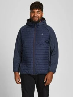 Jack & Jones Jack & Jones Plus Hybrid Padded Jacket - Navy Blazer