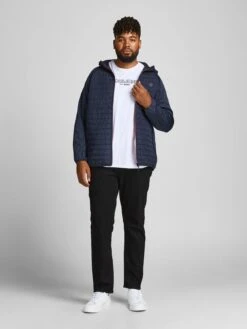 Jack & Jones Jack & Jones Plus Hybrid Padded Jacket - Navy Blazer -Barbou Clothing Shop UJRP4 SQ3 0000001379 NAVY BLAZER MDo