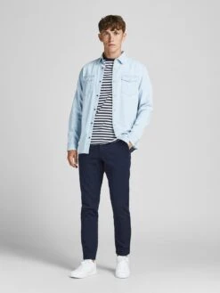 Jack & Jones Jack & Jones Dave Slim Fit Chinos - Navy Blazer -Barbou Clothing Shop UJRUX SQ3 0000001379 NAVY BLAZER MDo