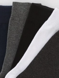 Everyday Plain Socks - White/Black/Charcoal/Grey Marl/Navy -Barbou Clothing Shop UME3X SQ4 0000000029 MULTI SLd