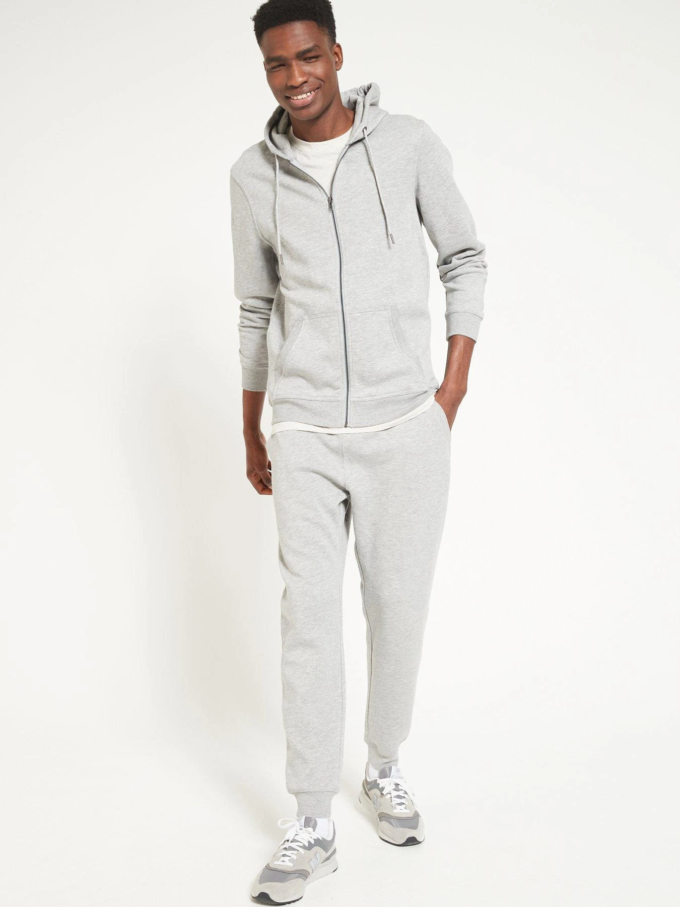 Everyday Essential Zip Through Hoodie Grey Marl - Grey Marl 3 Everyday Essential Zip Through Hoodie Grey Marl - Grey Marl - Image 3