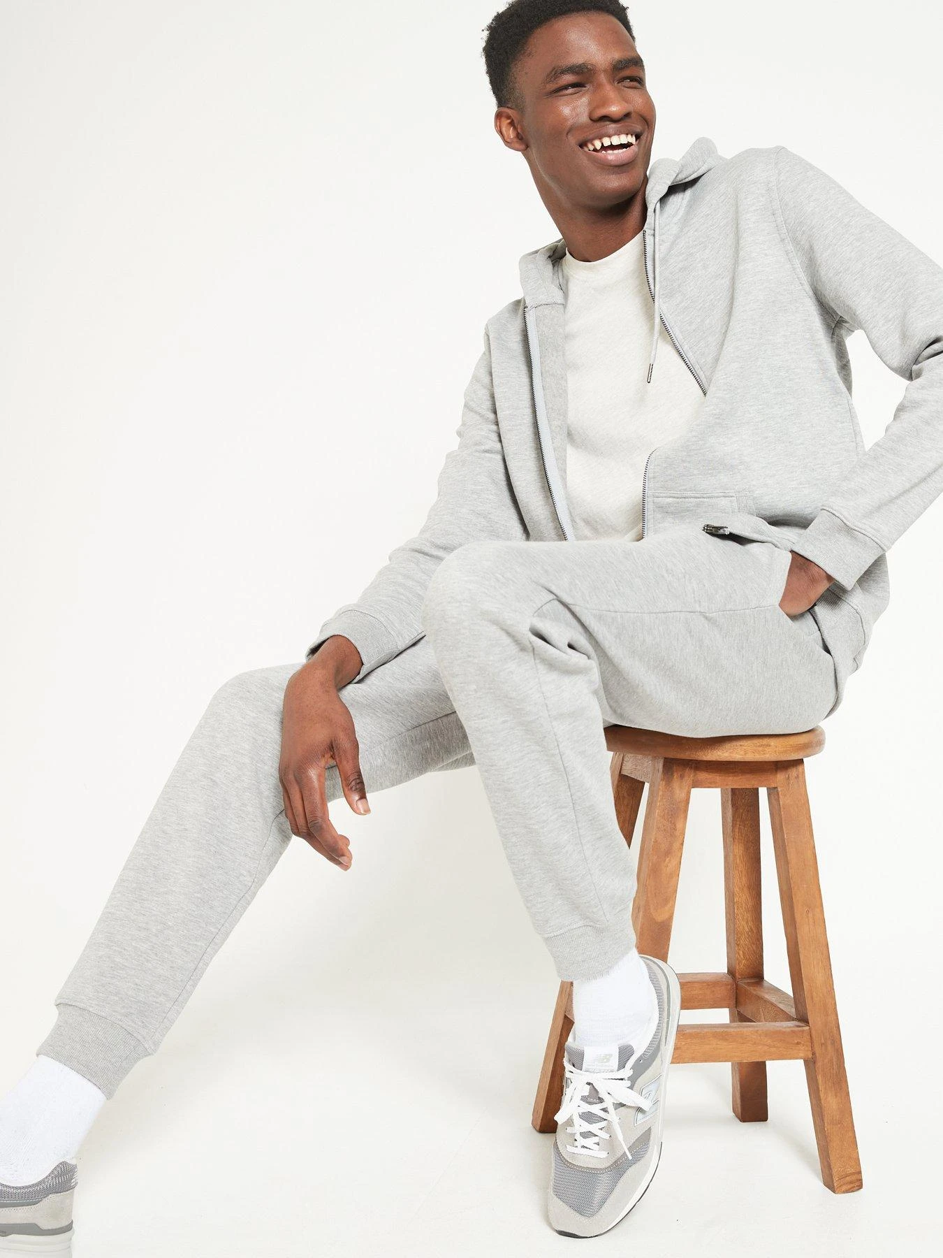 Everyday Essential Zip Through Hoodie Grey Marl - Grey Marl 4 Everyday Essential Zip Through Hoodie Grey Marl - Grey Marl - Image 4