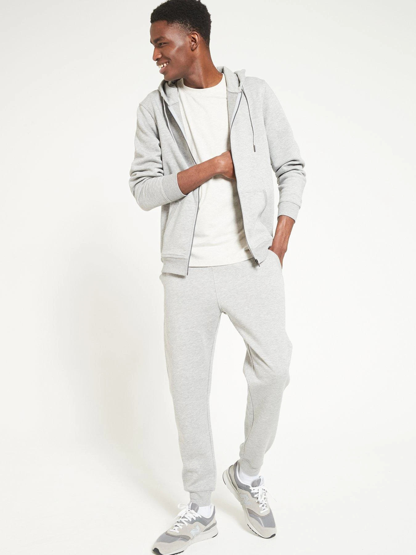 Everyday Essential Zip Through Hoodie Grey Marl - Grey Marl 5 Everyday Essential Zip Through Hoodie Grey Marl - Grey Marl - Image 5