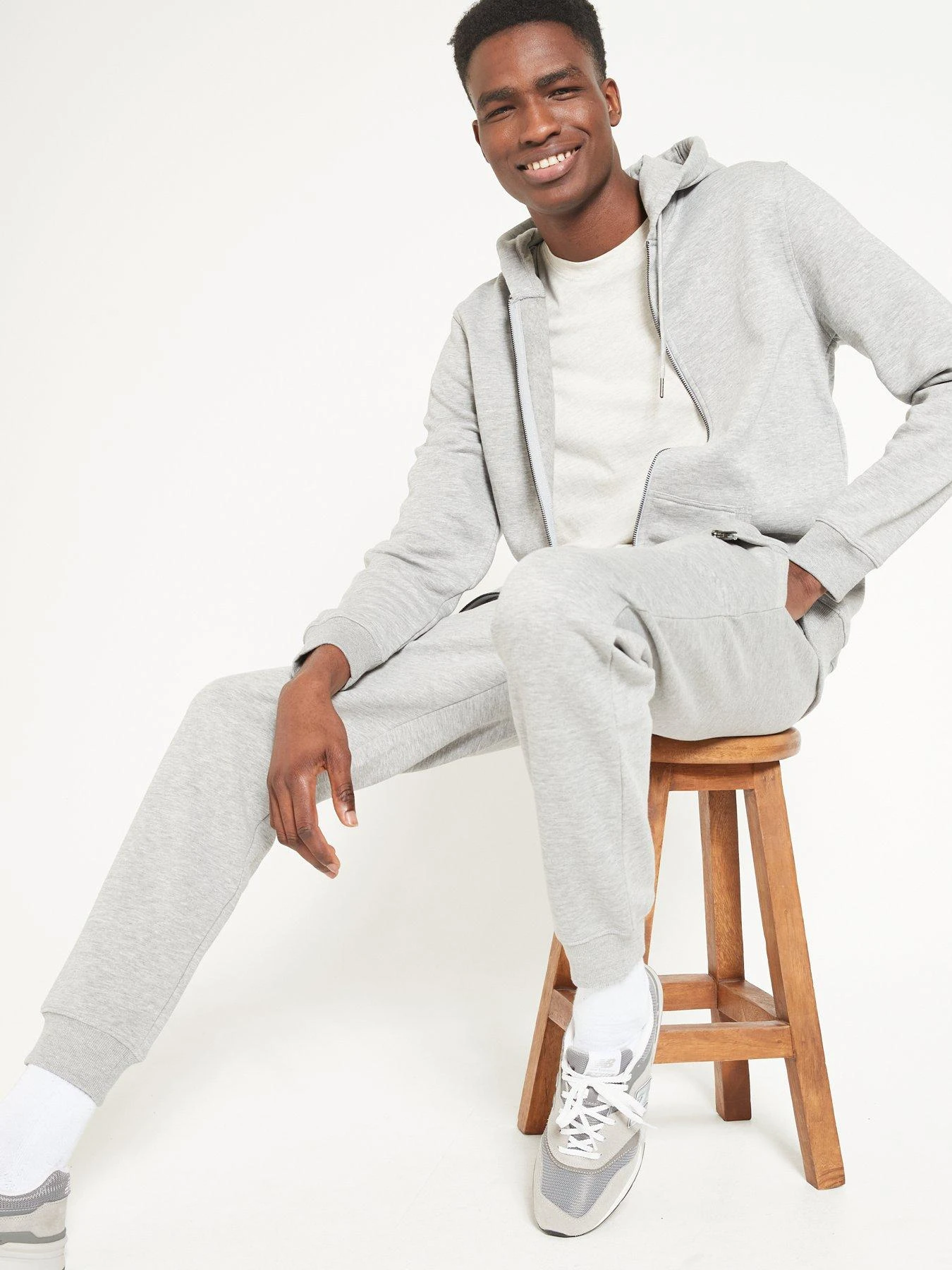 Everyday Essential Zip Through Hoodie Grey Marl - Grey Marl 6 Everyday Essential Zip Through Hoodie Grey Marl - Grey Marl - Image 6