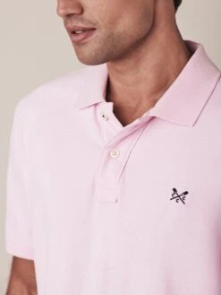 Crew Clothing Classic Pique Polo - Pastel Pink -Barbou Clothing Shop UNNJ9 SQ4 0000002198 PASTEL PINK MDd