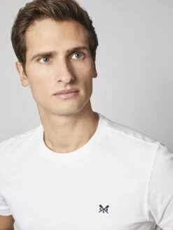 Crew Clothing Classic T-shirt - White -Barbou Clothing Shop UNNJD SQ5 0000000013 WHITE MDd1