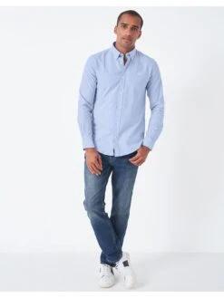 Crew Clothing Slim Fit Oxford Shirt - Sky Blue -Barbou Clothing Shop UNNJY SQ4 0000000377 SKY BLUE MDd