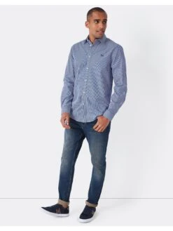 Crew Clothing Crew Classic Micro Stripe Shirt - Light Blue -Barbou Clothing Shop UNP33 SQ3 0000000150 LIGHT BLUE MDo