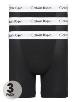 Calvin Klein Big & Tall 3 Pack Boxer Briefs - Black