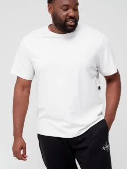 Calvin Klein Jeans Big & Tall Stripe Ck Colorblock T-shirt - Cirrus Grey -Barbou Clothing Shop URQYH SQ4 0000016835 CIRRUS GREY MDd