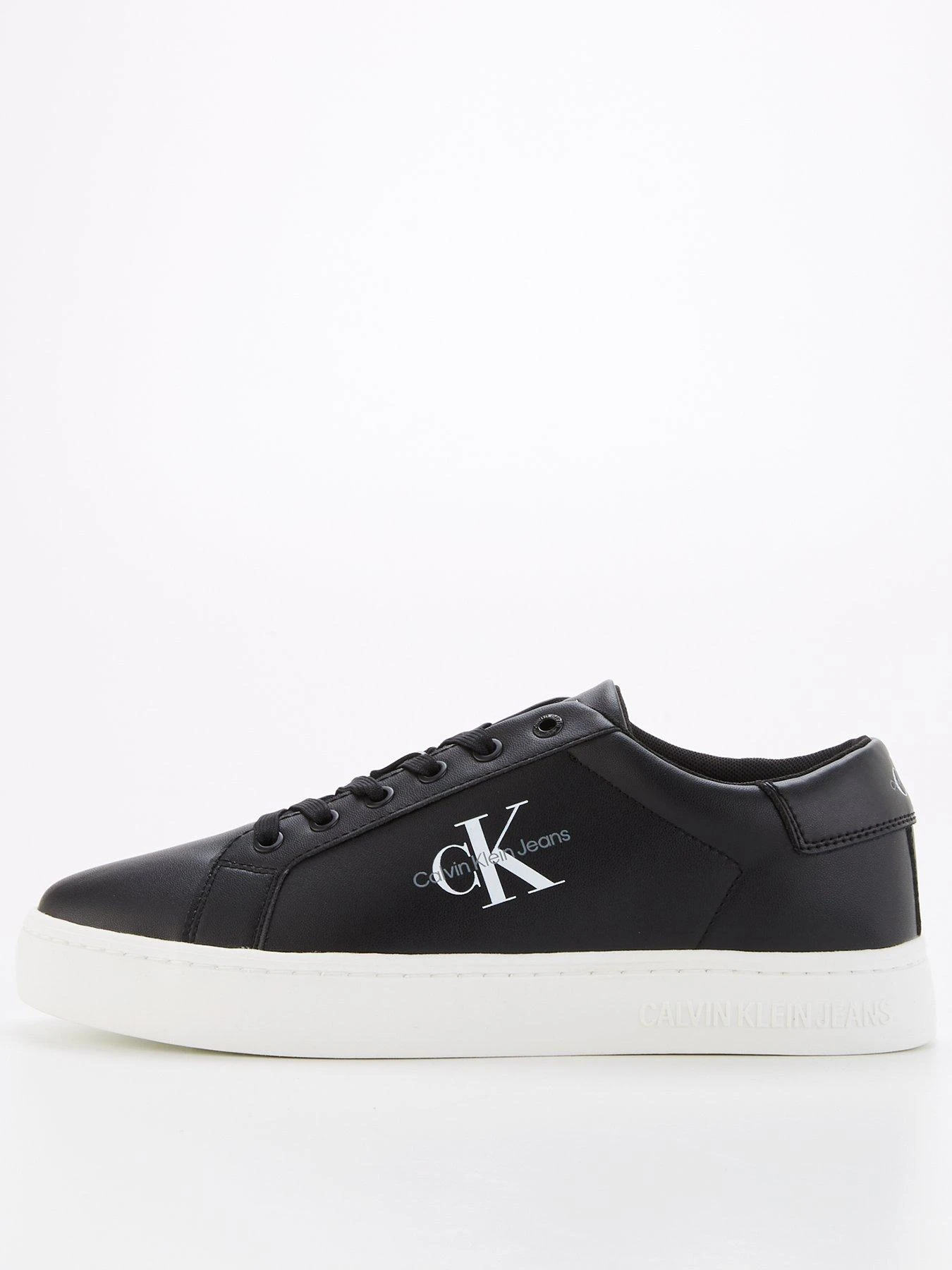 Calvin Klein Jeans Classic Cupsole Lace Up Trainers - Black 1 Calvin Klein Jeans Classic Cupsole Lace Up Trainers - Black