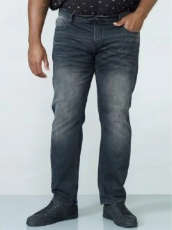 D555 Benson Tapered Fit Stretch Jeans - Grey