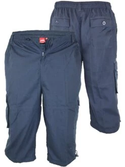 D555 Mason-mason Elasticated Waist Drawcord Cargo Capri Pant - Navy -Barbou Clothing Shop UV2GR SQ3 0000000048 NAVY MDo