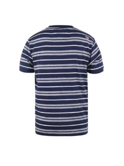 D555 Piccadilly Yarn Dyed Jacquard Stripe T-shirt - Navy -Barbou Clothing Shop UV2HZ SQ5 0000000048 NAVY MDd1