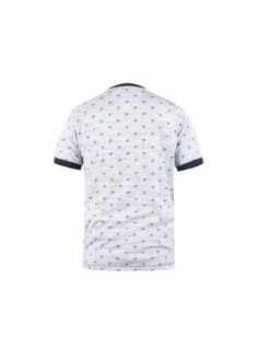 D555 Ipswich Printed Palm Tree Fine Stripe T-shirt - Blue Stripe -Barbou Clothing Shop UV2J2 SQ5 0000000172 BLUE STRIPE MDd1