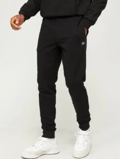 Lacoste Logo Jersey Joggers - Black