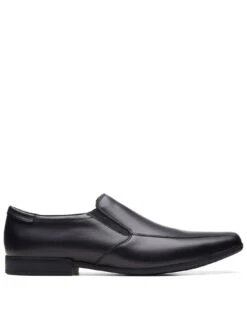 Clarks Sidton Edge Shoes - Black Leather
