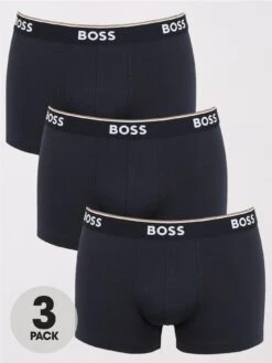 BOSS Bodywear 3 Pack Power Trunks - Open Blue