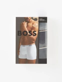 BOSS Bodywear 3 Pack Power Boxer Briefs - Multi -Barbou Clothing Shop UVLXW SQ3 0000011461 OPEN GREY SLd
