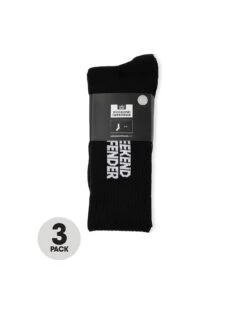 Weekend Offender 3 Pack Sock - Black