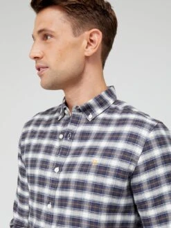 Farah Fraser Button Down Check Organic Cotton Shirt - Cream -Barbou Clothing Shop UY8AR SQ4 0000000067 CREAM MDd