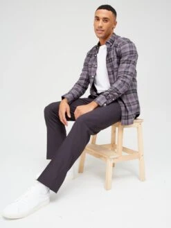 Farah Roachman 4 Way Stretch Regular Fit Trousers - Charcoal -Barbou Clothing Shop UY8BE SQ4 0000000071 CHARCOAL MDd