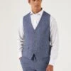 Skopes Jude Herringbone Standard Waistcoat - Blue