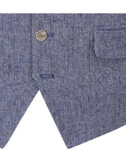 Skopes Jude Herringbone Standard Waistcoat - Blue -Barbou Clothing Shop UZK4V SQ4 0000000020 BLUE MDd