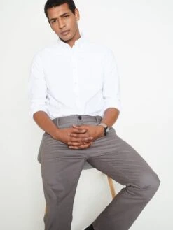 Everyday Straight Chino Trousers - Charcoal -Barbou Clothing Shop UZMHC SQ5 0000000071 CHARCOAL MDd1