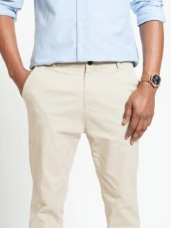 Everyday Slim Chino Trousers - Stone -Barbou Clothing Shop UZMRL SQ6 0000000053 STONE MDd2
