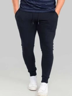 D555 Cuffed Jogger With Side And Back Pockets - Navy