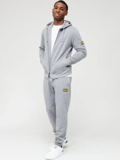 Barbour International Very Exclusive - Essentials Tracksuit - Grey -Barbou Clothing Shop V49PU SQ3 0000000243 ANTHRACITE MDo