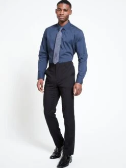 Everyday Long Sleeve Easy Care Smart Shirt - Navy -Barbou Clothing Shop V4NWP SQ3 0000000048 NAVY MDo