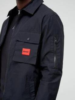 HUGO Emmond Overshirt - Navy  -Barbou Clothing Shop V6SYG SQ4 0000000004 BLACK MDd