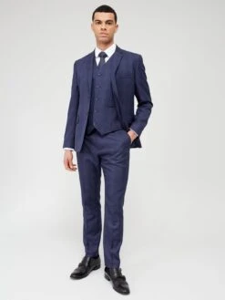 Very Man Check Slim Fit Suit Jacket - Navy -Barbou Clothing Shop V7W3A SQ3 0000000048 NAVY MDo