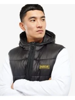 Barbour International Bobber Quilted Gilet - Black -Barbou Clothing Shop V8LEM SQ4 0000000004 BLACK MDd