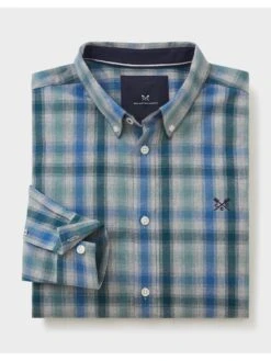 Crew Clothing Long Sleeve Mawsom Shirt - Multi -Barbou Clothing Shop V8MZT SQ4 0000000005 GREY MDd